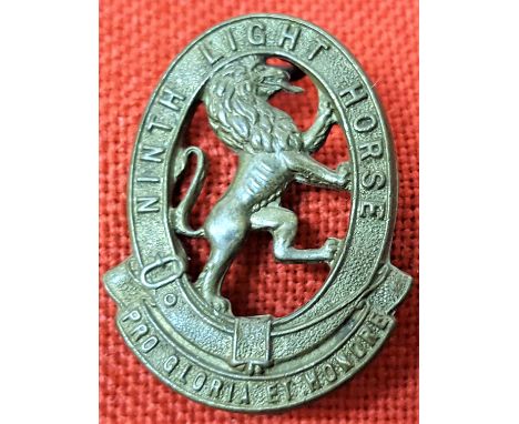 1930-42 9th Australian Light Horse Regiment (Flinders Light Horse) brass collar badge.