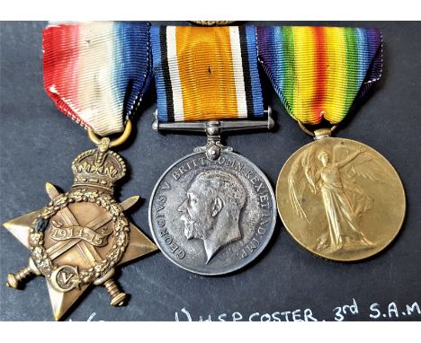 WW1 South African/British Army medal group to Reverend Captain H.S.P. Coster,who served in both allied armies, seeing service