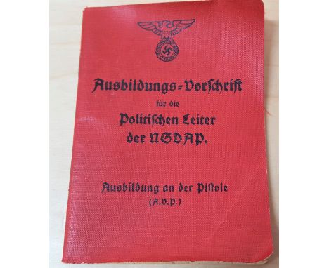 German Nazi period N.S.D.A.P. manual for the Walther PPK dated 1935 German Text.