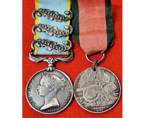 A British Army Heavy Brigade ‘probable charger’ Crimean War medal group to Private J. Buckley, 5th Dragoon Guards, who during