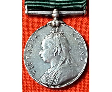 British Army Volunteer Long Service Medal 1894. QV. Un-named.