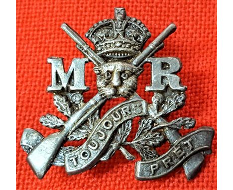 1930-42 6th Australian Light Horse Regiment (N.S.W. Mounted Rifles) collar badge. White metal. Scarce.