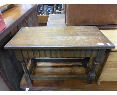 Oak Joint Stool with Thumb Carving