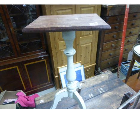 19th C Oak pedestal lamp table