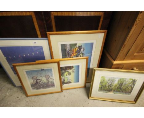 Three Wind in the Willows, Signed Limited Edition Unsworth Print ' Rehearsal ' no. 52/350 and a Robin Woodford Watercolour