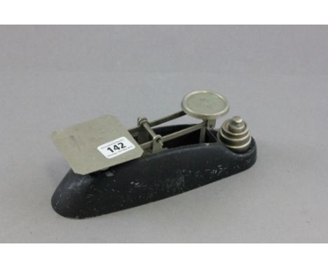 1930's Set of Chrome and Metal Postal Scales and Weights