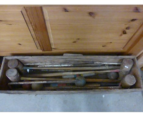 Vintage Slazenger Wooden Boxed Croquet Set