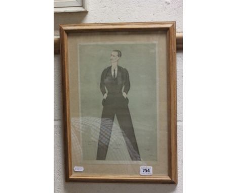 Max Beerbohm 1972-1956 - Framed 1930's Lithograph portrait of Nazi Sympathiser Sir Oswald Mosliey dated 1931