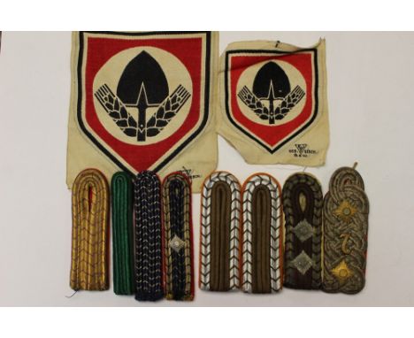 WW2 Third Reich RAD and Imperial German Army shoulder strap insignia.