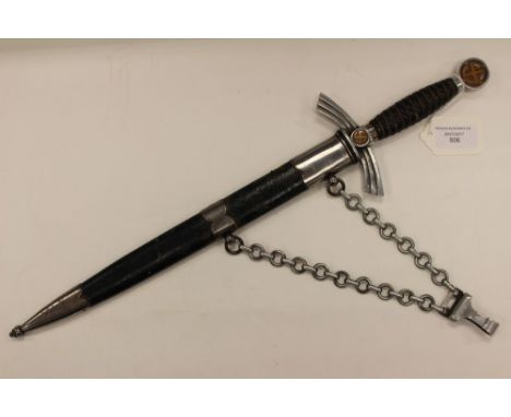 WW2 Third Reich 1st Pattern Luftwaffe dagger. 30.5cm long bright steel blade. Maker marked "Seigfried Waffen" "Ernst Pack & S