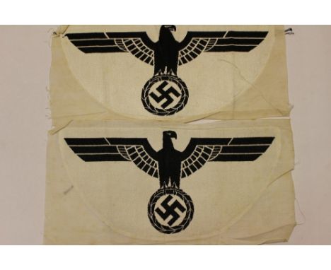 WW2 Third Reich Heer Sports Vest Bevo woven Eagles. 1st and 2nd patterns. 