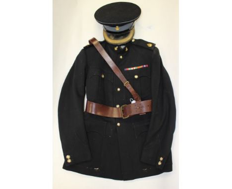 1950's British Royal Army Education Corps Officers No.1 Dress Blue uniform tunic. Rank of Major. Staybrite buttons. Ribbon ba