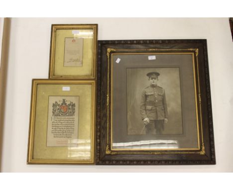 WW1 British large framed portrait photograph of Trooper James Jones of the Household Battalion. Overall size 66cm x 58cm. Tog
