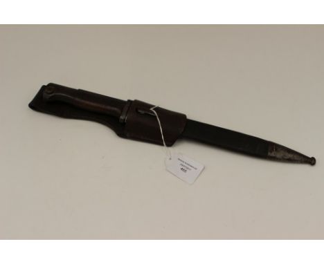 WW1 Imperial German K98 Bayonet. 25cm blade marked "Bayard" . Spine of blade marked "W17". Complete with leather scabbard and