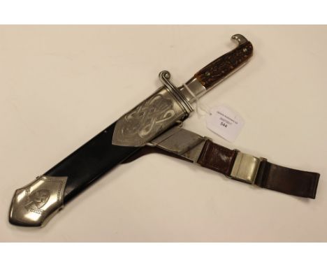 WW2 Third Reich RAD Hewer. Maker marked blade by "Carl Julius Krebs, Solingen". Complete with scabbard and rare 1937 dated  t