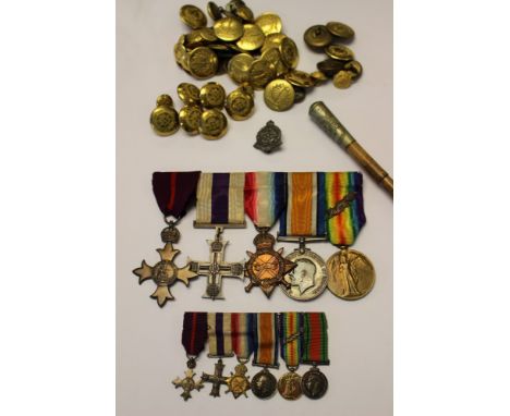 WW1 British Medal Group to Major RP Hills, K.O.S.B. consisting of Military MBE, Military Cross, 1914-15 Star, British War Med