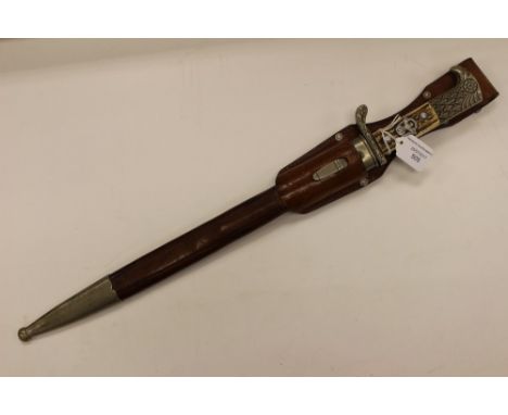 WW2 Third Reich Schutzpolizie Rural Police bayonet/sidearm by Alexander Coppel, Solingen. 33cm blade maker marked to both sid