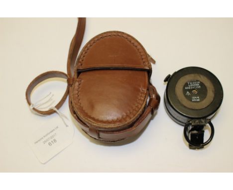 WW2 British MKIII compass dated 1944 by TG Co of London No.B297138. All original black finish intact. Complete in leather cas
