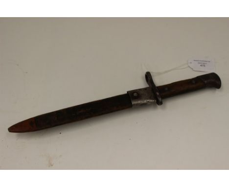 WW1 Imperial German export bayonet by Simpson & Co, Suhl. With leather scabbard (a/f)