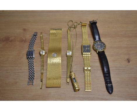 A collection of wristwatches, including Rotary, Avia and Accurist etc