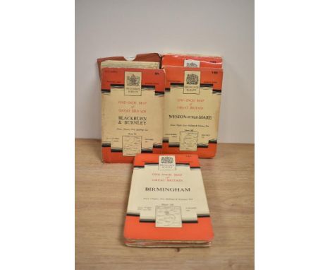 A small selection of vintage ordinance survey maps.