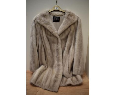 A vintage silver mink jacket, having Koe-Bel furs Southport label.