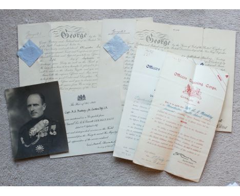  A fine lot of military correspondence relating to Lt. Colonel A. S. Mackay of the 7th Gurkha Rifles,  to include a 'Mentione