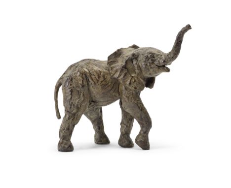 Hamish Mackie (British, born 1973)Elephant Calf signed, dated and numbered 'Hamish Mackie/2019 7/12' (to underside)bronze wit