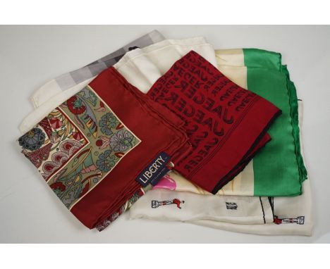 A collection of vintage silk scarves to include examples by Liberty and Christian Dior. 