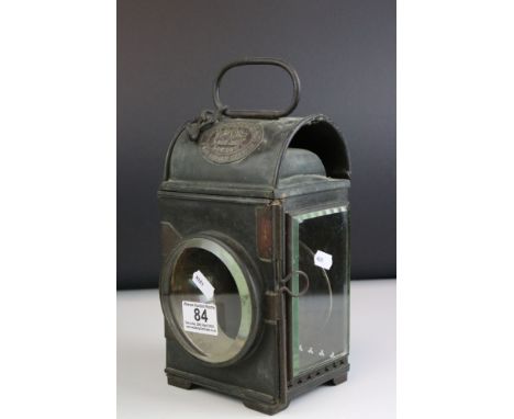 Late 19th / Early 20th century Merryweather &amp; Sons Fire Engine / Fireman's Hand Lamp, 29cms high 