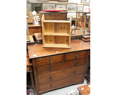 Edwardian Inlaid Mahogany Chest of Two Short over Three Long Drawers, 106cms long x 85cms high together with a Small Pine Han