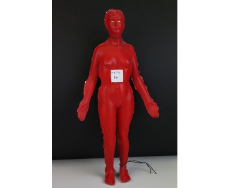 Ceramic Prototype Doll with a Red Finish, 34cms high 