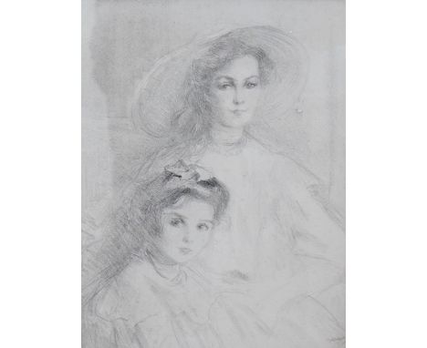 After Albert de Belleroche (Welsh, 1864-1944), lithograph, Mother and child, 43 x 33cm. Condition - fair to good