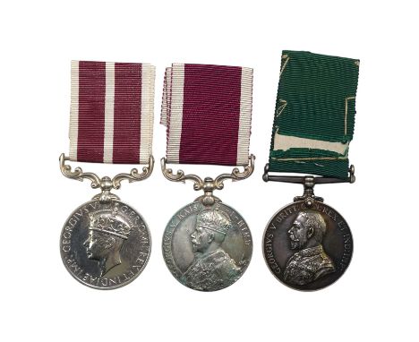 A Geo V India Meritorious Service Medal 1888 to 3999 Sepoy Bhuluam Mohd 3/16 Punjab R.Geo VI Meritorious Service Medal to Ind