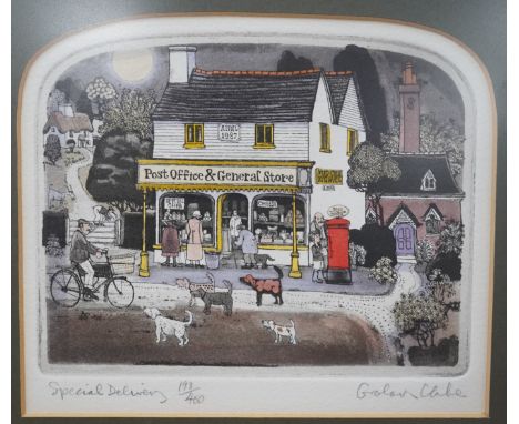 Graham Clarke (b.1941), etching with aquatint, 'Special Delivery', signed in pencil and edition 198/400 with COA verso, 15 x 