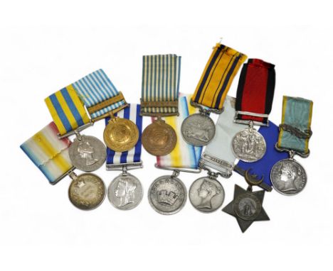 Eleven military medals, most are replica examples, etc. including; a reproduction Natal Rebellion Medal with 1906 clasp, unna