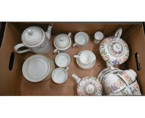 A Paragon 'Country Lane' part tea service including two teapots, to/w a Richard Gionari (Florence) part coffee service (box) 