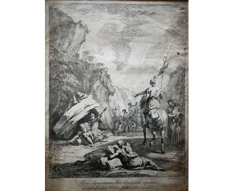 Sebastiano Ricci (1659- 754) - 'Hiero, King of Syracuse', etching by Joseph Guppy, 1713, 44 x 32 cm 