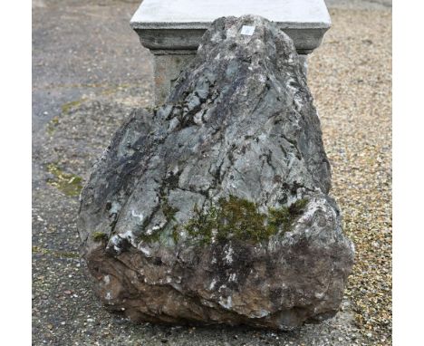 A large Zen garden style garden mountain form boulder, rockery landscape feature - heavy - 65 cm w x 82 cm h&nbsp;