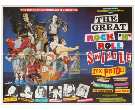Original vintage movie poster for the 1980 British mockumentary film The Great Rock ‘n’ Roll Swindle directed by directed by 