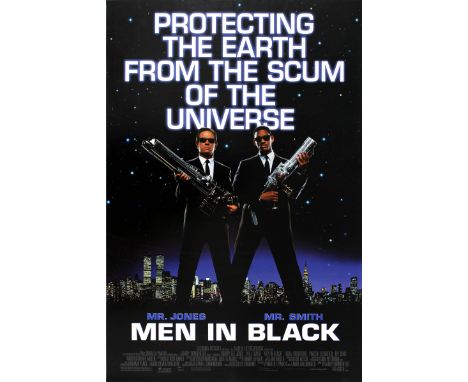 Original vintage movie poster for the science fiction comedy film Men In Black "Protecting the Earth from the scum of the Uni