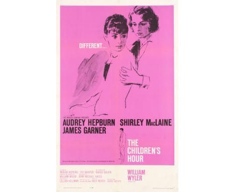 Original vintage movie poster for an American drama film directed by William Wyler - The Children's Hour - starring Audrey He