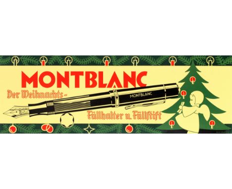 Original vintage advertising poster for Montblanc Der Weihnachts Füllhalter u. Füllstift / Montblanc Christmas Fountain Pen &