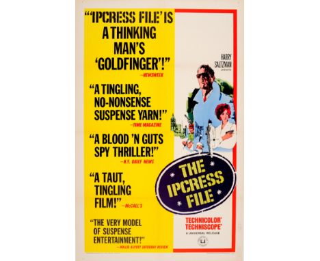 Original vintage movie poster for the classic British thriller film The Ipcress File directed by Sydney J. Furie and starring