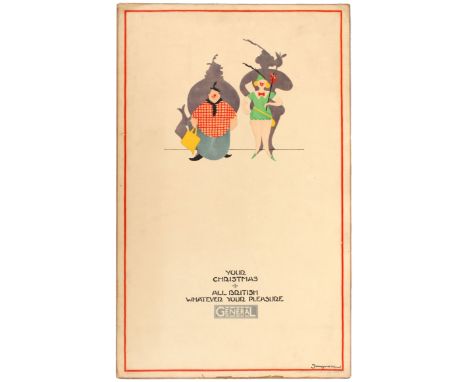 Original vintage travel poster published by London Transport: Your Christmas All British Whatever Your Pleasure - General. St