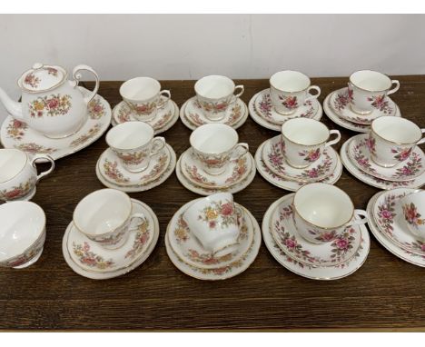 Staffordshire Tea cups, saucers and tea plates also a Colclough china completes tea set