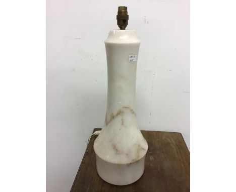 A large 1970s solid marble table lamp. W:cm x D:cm x H:53cm