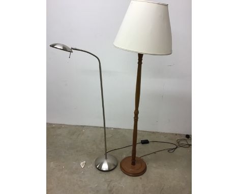 Standard lamp with shade and a modern lamp
