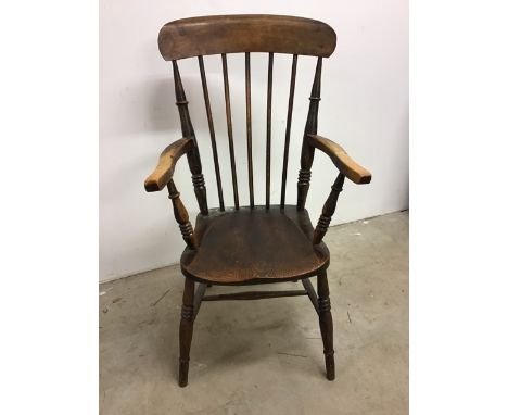 A late 18th early 19th century stick back Windsor chairW:57cm x D:46cm x H:97cm