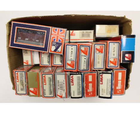 LIMA: One box of assorted Lima boxed items to include: King George V 4-6-0 locomotive and tender, Deltic Loco D9003, together